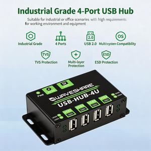 Hub USB 2.0 de 4 Puertos con Carcasa Metálica, Soporte para Montaje en Pared, Sin Controladores, Plug-and-Play, Compatible con ROHS para Windows/<span class=keywords><strong>MacOS</strong></span>/Linux/Android - Product Image 4