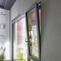 Ventana Moderna de Aluminio con Marco Arqueado, Serie 88, Diseño de Persiana, Insonorizada y Personalizada para Proyectos de Casas y Villas