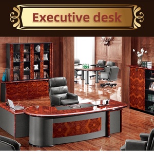 Ensemble de bureau moderne en bois massif de haute qualité, convertible et extensible, avec revêtement en cuir - Product Image 6