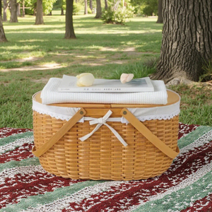 Panier de rangement multifonctionnel en nylon tissé à la main, panier d'usine pour le pain, les fruits, les cadeaux, les pique-niques, écologique - Product Image 2