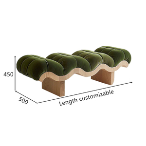 Banco <span class=keywords><strong>de</strong></span> Terciopelo Moderno Italiano, Mueble Suave para Sala <span class=keywords><strong>de</strong></span> Estar, para Hotel y Villa, Banco para Zapatos Multiusos y Otomana para Sofá - Product Image 5