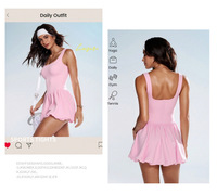 Short de tennis une pièce pour femme, anti-transpiration, en Spandex/Nylon, sans coutures, infroissable, séchage rapide, couleur unie, bretelles spaghetti