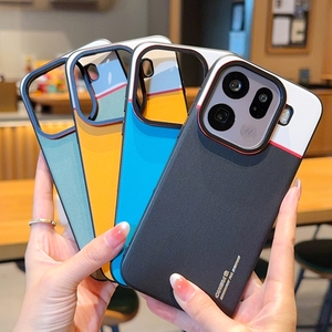 Custodia Posteriore in Pelle PU Opaca con Motivo Bicolore alla Moda per <span class=keywords><strong>Oppo</strong></span> Find X9 X9s X8 Pro X8 Ultra X8s+ X8s, Cover Antiurto - Product Image 1