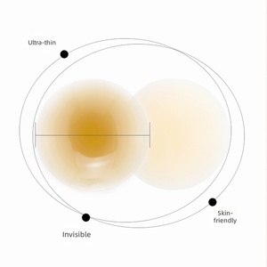 Cache-tétons invisibles réutilisables sans couture, super adhésifs, sans colle, sans bretelles, autocollants en silicone - Product Image 1
