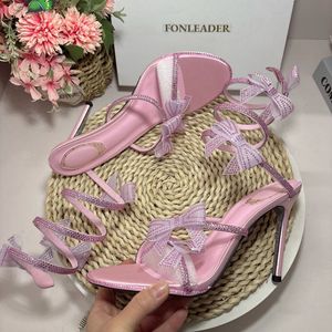 Sandalias de tacón floral con diseño de serpiente en el tobillo para mujer, elegantes y a la moda para el verano. - Product Image 6
