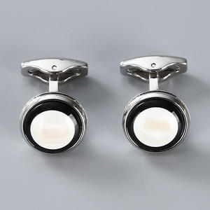 Ingrosso gemma perla madreperla in pietra gemelli eleganti Custom camicia da uomo accessori moda per matrimonio smoking alla moda gioielli regalo - Product Image 4