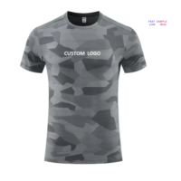 Logo personnalisé OEM pour hommes Nylon Spandex Quick Dry Fitness Mesh T-Shirt Gym Running Sports Athletic Training pour l'été