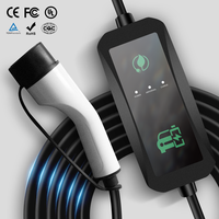 E-mingze Ev pabrik fase tunggal, pengisi daya Wifi 2 1 AC portabel, pengisian daya EV 32Amp EVSE 7KW tipe 2 EV untuk rumah