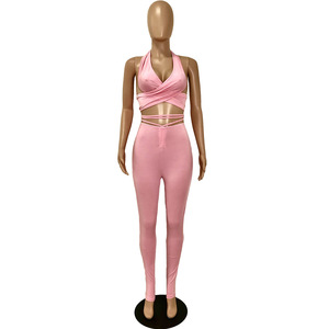 Nuova Tendenza Estate 2022: Completi Donna, Set <span class=keywords><strong>Casual</strong></span> Due Pezzi con Pantaloni, <span class=keywords><strong>Abbigliamento</strong></span> Femminile <span class=keywords><strong>Sexy</strong></span> Coordinato - Product Image 5