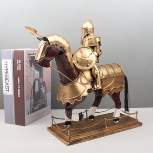 Chevalier romain médiéval modèle fer artisanat rétro salon bar fenêtre armoire nostalgique <span class=keywords><strong>d</strong></span>écoration pièces - Product Image 4