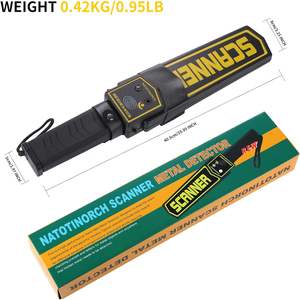 Averguard גלאי מתכות כף יד בעל רגישות גבוהה סורק הגנה אבטחה עבור סכיני נשק מתכתיים אלקטרוניים שונים - Product Image 2