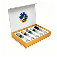 Boîte d'échantillons de parfum en carton rigide blanc de luxe personnalisée avec insert en mousse EVA pour l'emballage de flacons de parfum