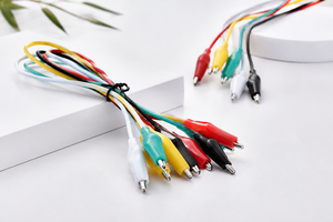 Câbles de raccordement pour expériences scientifiques scolaires, connexion électrique sécurisée, fil isolé avec pince crocodile - Product Image 3