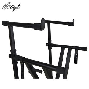 حامل بيانو إلكتروني كامل مزدوج + إطار مرفع حامل بيانو قابل للتعديل حامل لوحة مفاتيح بيانو إلكتروني - Product Image 2