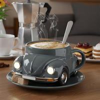 Nouvelle tasse à café en mélamine en forme de scarabée Mustang, motif dessin animé classique, cadeau d'affaires, jetable, compatible lave-vaisselle