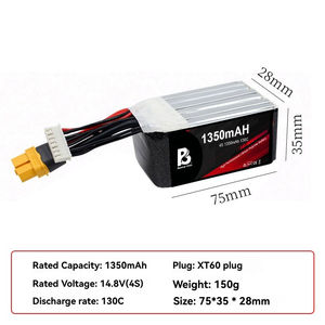 Gens Ace Tattu R-Line LiPo Akku 550/650/850/1050/1300/1550/1800mah 100C 3S 4S 6S für RC FPV - Product Image 2