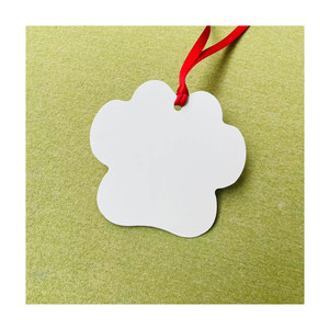 Impresión <span class=keywords><strong>de</strong></span> pata <span class=keywords><strong>de</strong></span> <span class=keywords><strong>perro</strong></span> <span class=keywords><strong>de</strong></span> doble cara, adornos <span class=keywords><strong>de</strong></span> Metal <span class=keywords><strong>de</strong></span> sublimación, blanco brillante, adornos <span class=keywords><strong>de</strong></span> Navidad <span class=keywords><strong>de</strong></span> aluminio en blanco - Product Image 4