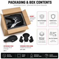 Casque de moto tout-terrain intégral, coque en ABS, EPS multi-densité, doublure amovible et lavable, unisexe, adulte