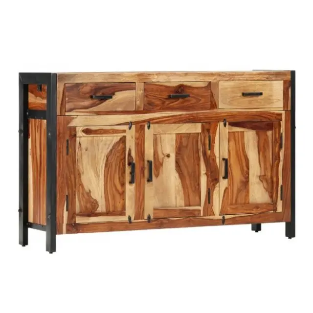 Credenza industriale della struttura di legno e del metallo della mobilia dell'armadio da cucina