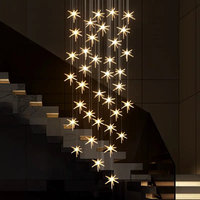 Vente en gros Led Acrylique Étoile Poisson Plafonnier De Mariage Ornements Suspendus Lustres Suspendus Lumières Pour La Scène