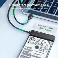 Cable de controlador de disco duro USB 3,0 a 2,5 "SATA con cable de alimentación USB a C Cable SATA a USB