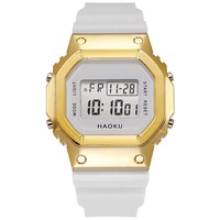 SKMEI Großhandel Damen Digitaluhr Original TPU-Armband Wasserdicht Digitale Anzeige Einfache Casual Armbanduhr Relogio Masculino