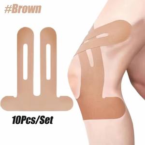 10PCS Cinta de kinesiología para rodillas, impermeable y elástica, cinta de <span class=keywords><strong>rodilla</strong></span> transpirable, cinta atlética que brinda soporte y estabilidad para correr - Product Image 4