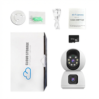 Kamera Pemantau WiFi 4MP Full Color Night Vision, Deteksi Gerak Cerdas, Lensa Ganda, Nirkabel, IP, untuk Pengawasan Rumah Dalam Ruangan