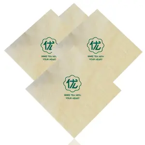 Wholesale Print Logo Disposable Restaurants Hotels Serviettes Natural Bamboo Table Paper Napkin