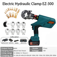 Jidong EZ-300 Wiederaufladbare Lithium-Batterie Elektrische Hydraulische Crimpzange für Cu/Al Kabelendverschlüsse 16-300mm 60KN 12mm 3-6s