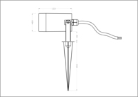 Fulidi S1603-LED, Luces de Jardín con Estaca de Inducción de 3W y 12V, con Garantía de 3 Años, 2700K, Blanco Cálido Suave, Certificación CE ROHS