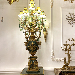 Colour men chai Đèn sàn vải Chụp đèn trang trí hoàng gia Tòa Án hội trường Đèn sàn bài đứng đầu đèn - Product Image 5