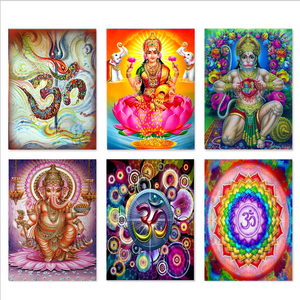 Wholesale 5D DIY 30*40cm Square Drill Hindu <strong>Buddha</strong> Statue Indian Religious Diamond <strong>Painting</strong> for Living Room Decoration - Product Image 2