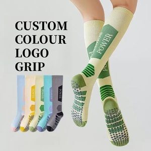 Chuyên Nghiệp Silicone Vớ Thể Thao Cho Phụ Nữ Tùy Chỉnh Grip Pilates & Yoga Non-Slip Khiêu Vũ Vớ Đầu Gối Màu Sắc Rắn Thanh Niên Logo Dưới - Product Image 2