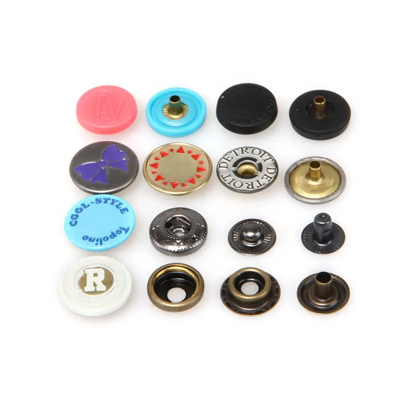 Heavy duty alloy snap fastener press studs four parts snap button