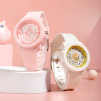 Montre numérique avec logo personnalisé et cadran à aiguilles pour enfants, design sportif et coloré, bracelet en caoutchouc imperméable