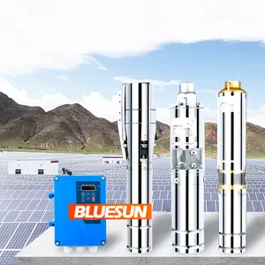 ระบบปั๊มพลังงานแสงอาทิตย์พร้อมแผงควบคุมพลังงานแสงอาทิตย์ AC DC 1 HP 2 HP สำหรับฟาร์ม
