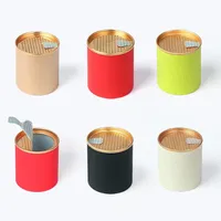 Emballage personnalisé en tube de papier kraft biodégradable de qualité alimentaire, boîte cylindrique en carton recyclable pour le thé