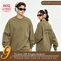 Sweat-shirt à col montant en molleton technique 430 GSM, personnalisable avec logo imprimé, pour homme, hiver, broderie 3D ODM