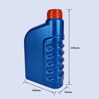 Vente en gros de bouteille d'emballage en plastique bleu HDPE vide de 1litre 1000ml bouteille d'huile moteur bouteille d'huile de frein lubrifiant