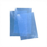 Sac en plastique PE épais antistatique bleu pour la protection de l'environnement, pochette plate pour composants électroniques et pièces d'électronique grand public
