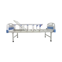 Lit médical manuel pliable à manivelle unique, mobilier d'hôpital portable avec matelas