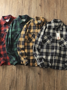 Chemise à manches longues pour homme en fibre de vinaigre, style rétro américain à carreaux, tendance urbaine, jeune, élégante, polyvalente, respirante et infroissable - Product Image 2