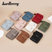 BAELLERY dompet Korea untuk wanita, dompet mewah kulit Pu dompet koin untuk wanita