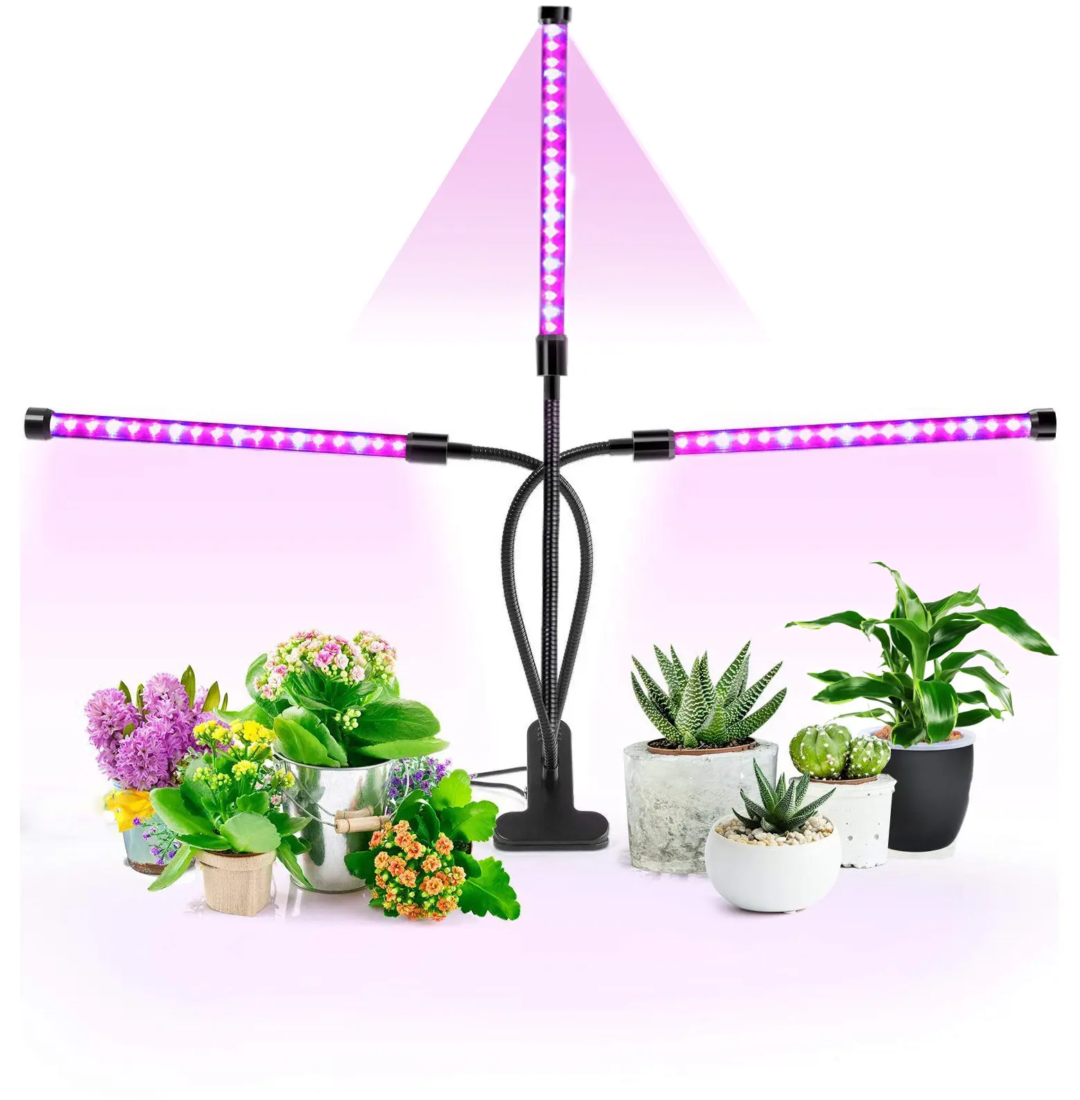 Lampu Tanaman Dalam Ruangan, Cahaya Penumbuh Spektrum Penuh, Lampu USB Jepit Penumbuh untuk Tanaman Dalam Ruangan, Kotak Tenda Pertumbuhan Bunga Fitolamp
