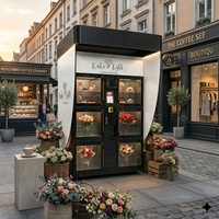 Fabricant de distributeurs automatiques Haloo, distributeur automatique de fleurs frais à 10 compartiments, réfrigérateur automatique pour fleurs