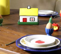Beurriers artistiques et mignons en forme de maison, style Cottagecore, pour la décoration intérieure et les cadeaux qui rehaussent la joie de vivre