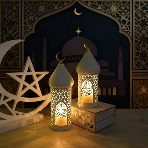 Décorations <span class=keywords><strong>de</strong></span> <span class=keywords><strong>table</strong></span> pour <span class=keywords><strong>l</strong></span>'<span class=keywords><strong>Aïd</strong></span> al-Fitr et le Ramadan, avec lanternes et chandeliers <span class=keywords><strong>de</strong></span> style minaret <span class=keywords><strong>de</strong></span> mosquée islamique, en métal écologique <span class=keywords><strong>de</strong></span> haute qualité - Product Image 5