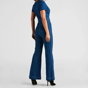 Pantalones <span class=keywords><strong>Vaqueros</strong></span> de <span class=keywords><strong>mujer</strong></span> de distribución al por mayor | Mono vaquero acampanado al por mayor | Traje de <span class=keywords><strong>vaqueros</strong></span> de <span class=keywords><strong>mujer</strong></span> personalizado - Product Image 3