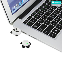 Flashdisk USB Bentuk Panda Kartun Custom Logo & Bentuk 8GB 16GB 32GB 64GB Flashdisk Lucu Unik Hadiah Promosi